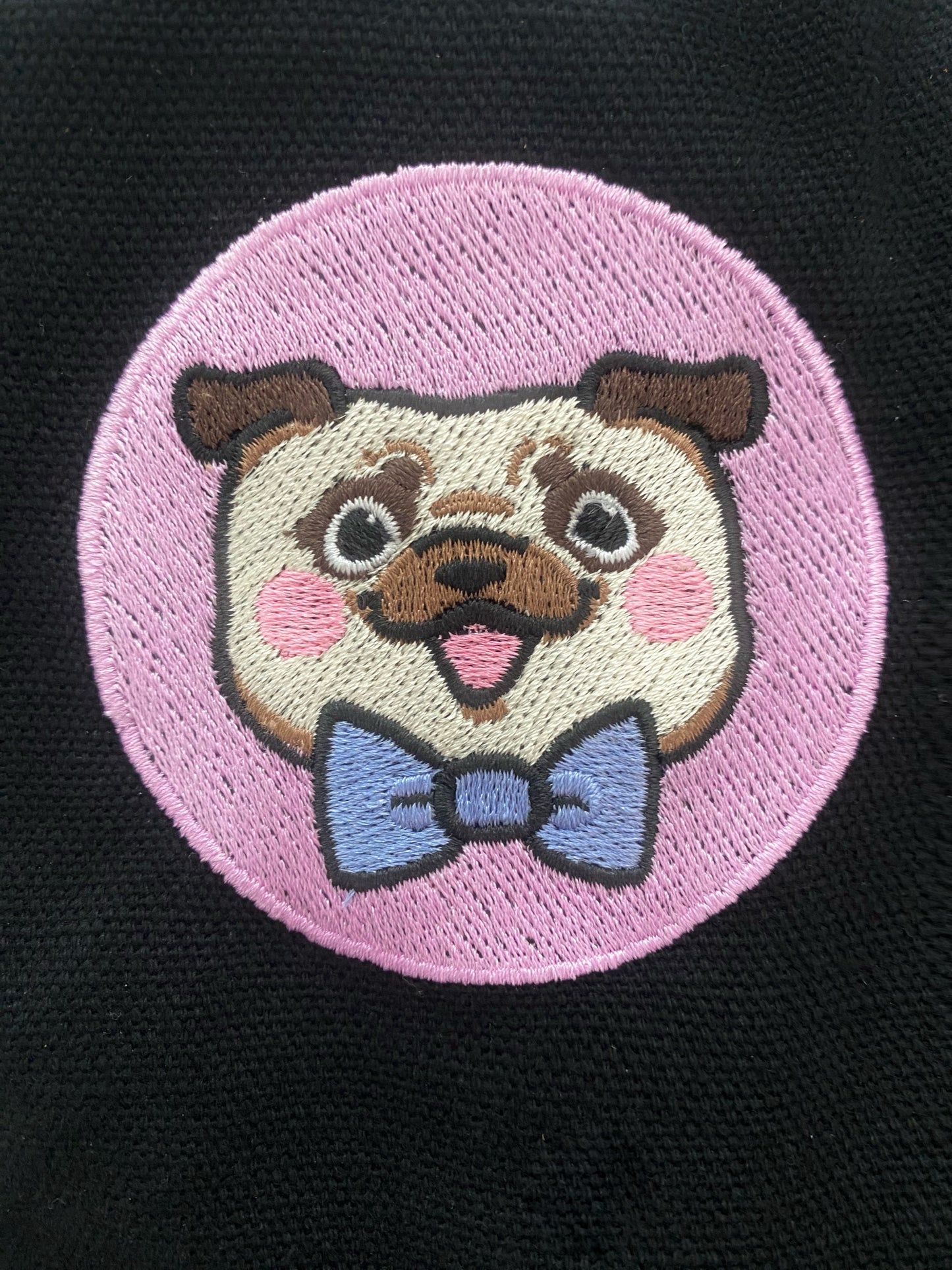 TOTE BAG PIXEL PUG CIRCLE