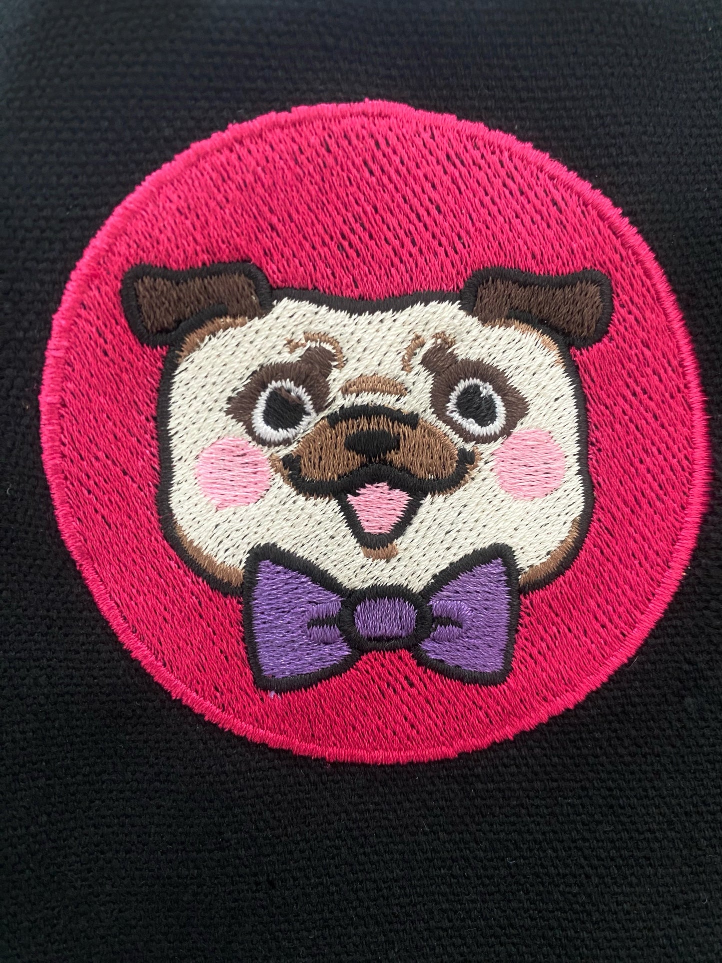 TOTE BAG PIXEL PUG CIRCLE