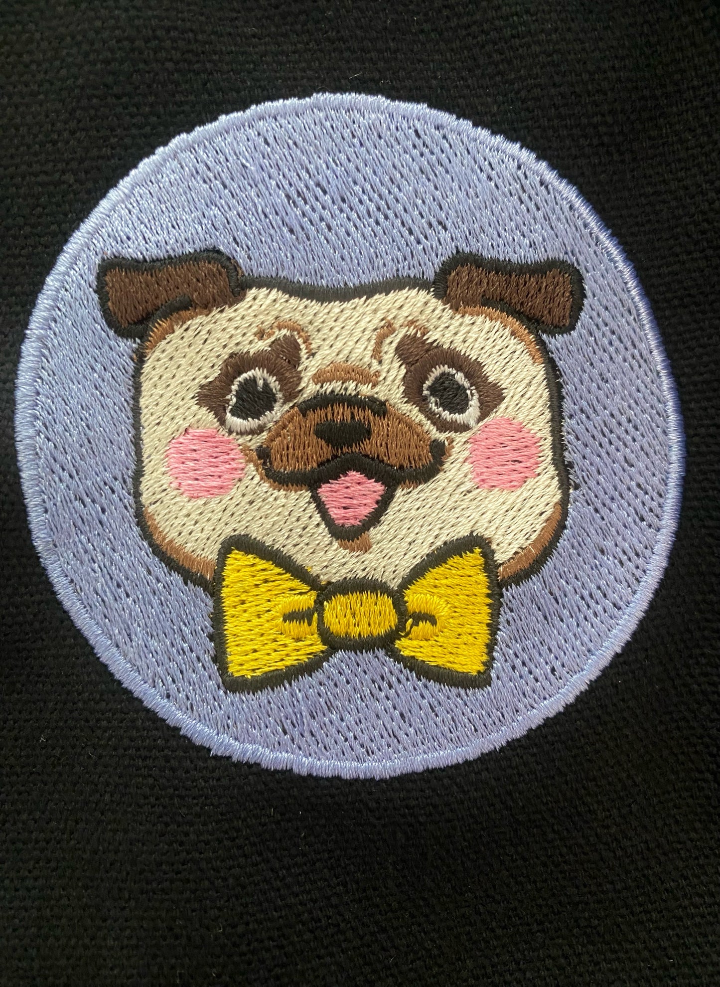 TOTE BAG PIXEL PUG CIRCLE